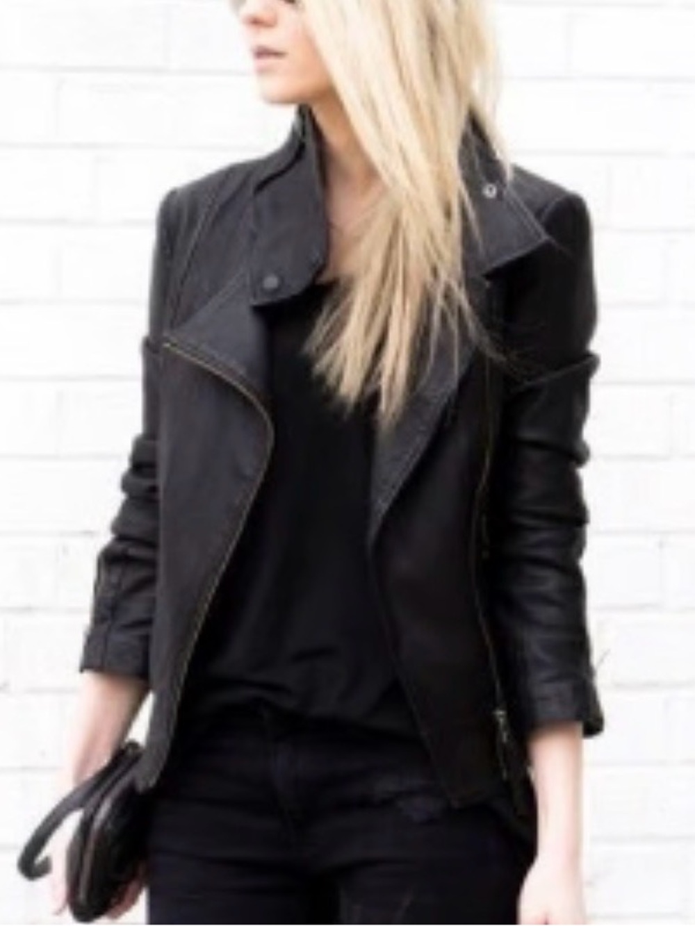 Mackage Super Soft Black Leather Motorcycle Jacket